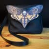 Hand Painted Deaths Head Moth Satchel