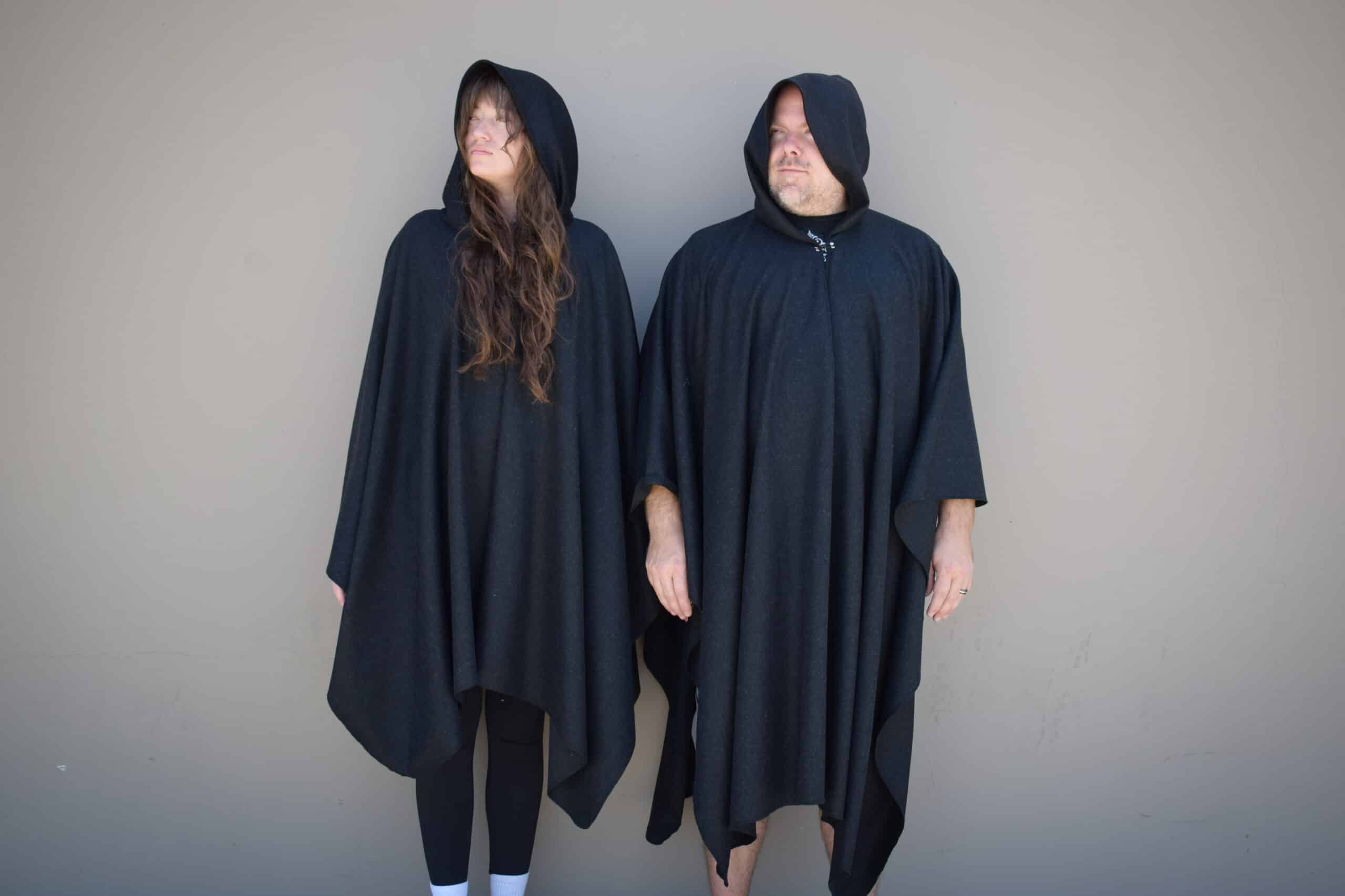 Wool Hooded Ruana Cloak