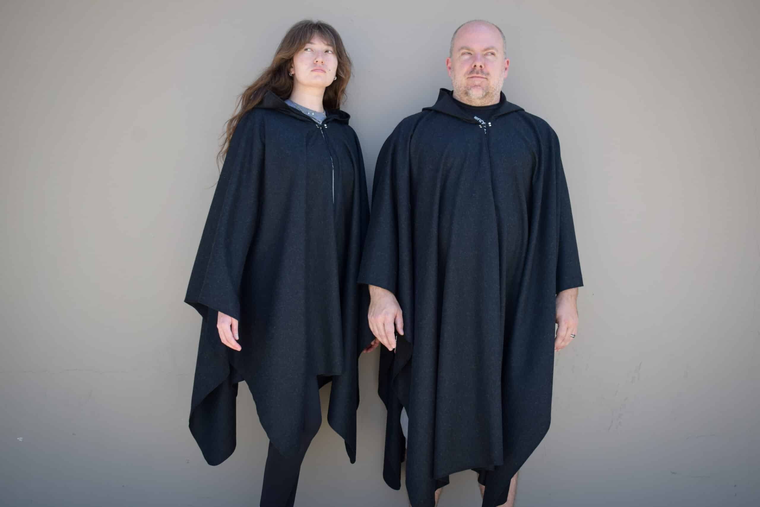 Wool Hooded Ruana Cloak - Image 3